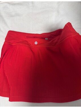lululemon athletica Red Ribbed Athletic Skirt